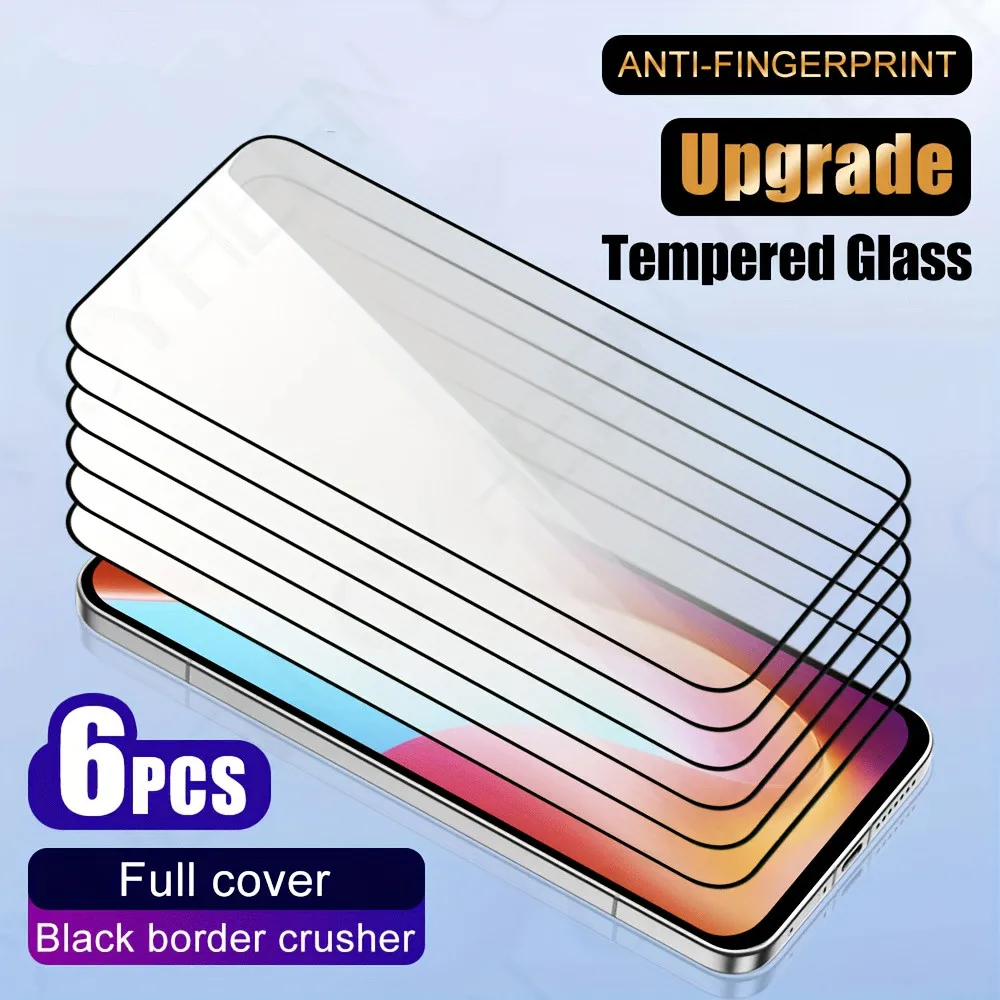 

6pcs Tempered Glass for Samsung Galaxy A36/A56/A26 Phone Screen Protector A16/A16 5G/A06/A06 5G Glass