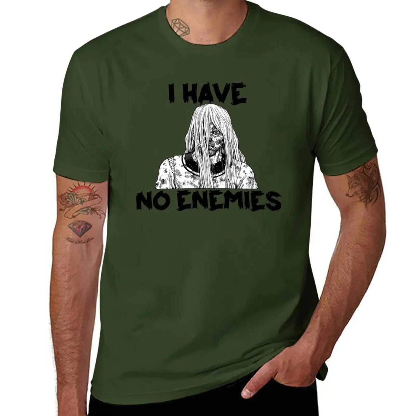 New I Have no enemies Vinland Saga Thorfinn black T-Shirt graphic tees quick drying  harajuku  streetwear  oversized t shirt