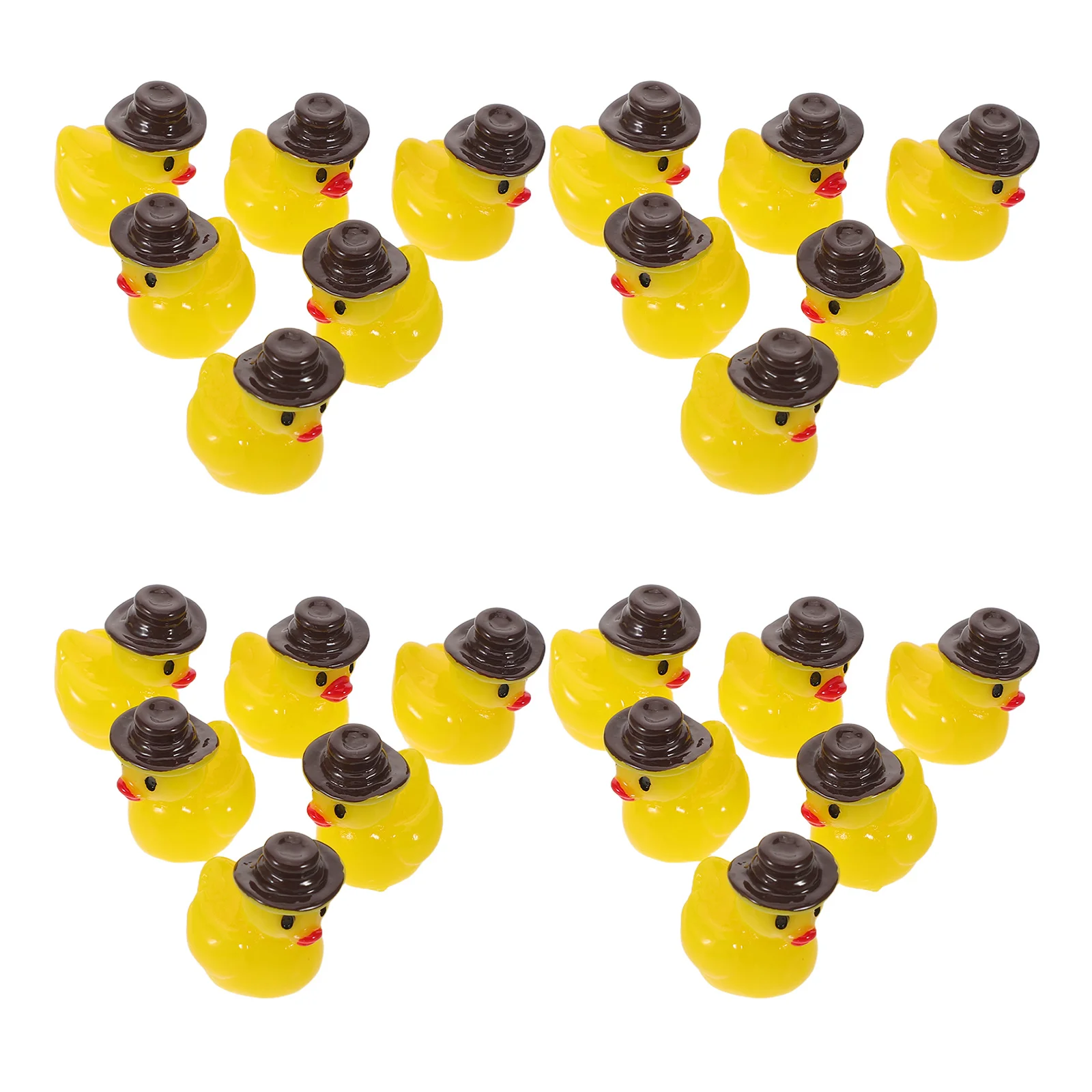 50 pièces Cowboy occidental résine canard Mini réaliste petit Animal décor bricolage fée jardin mousse paysage Aquarium Cowboy résine canard