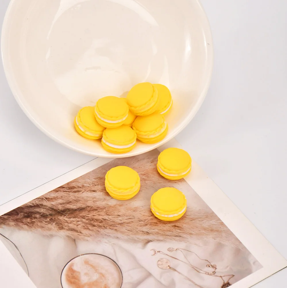 10-30 Stück süße Macaron Cartoon Cookie Harz Lebensmittel Charms für DIY Schmuckherstellung Zubehör Kühlschrank Handyhülle dekoriert – Detail 10