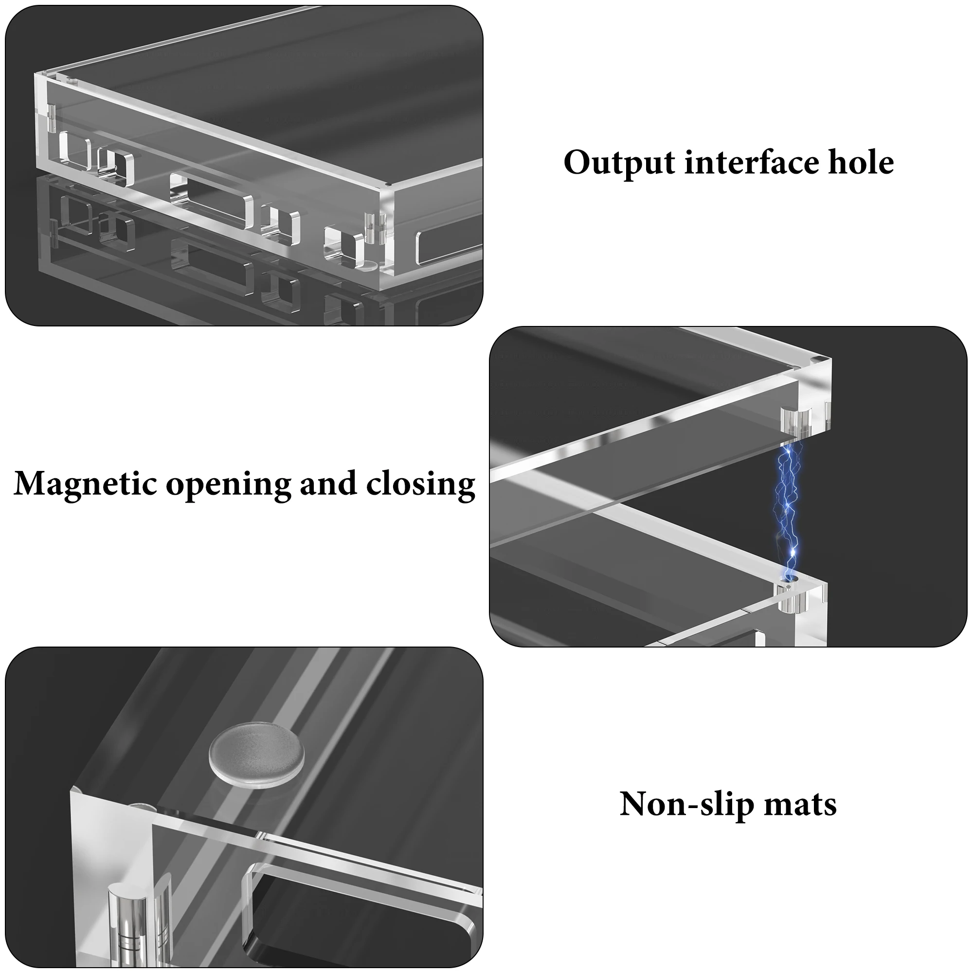 Geekria Audio Samplers Clear Acrylic Case Protector, Magnetic Closing Dust Cover