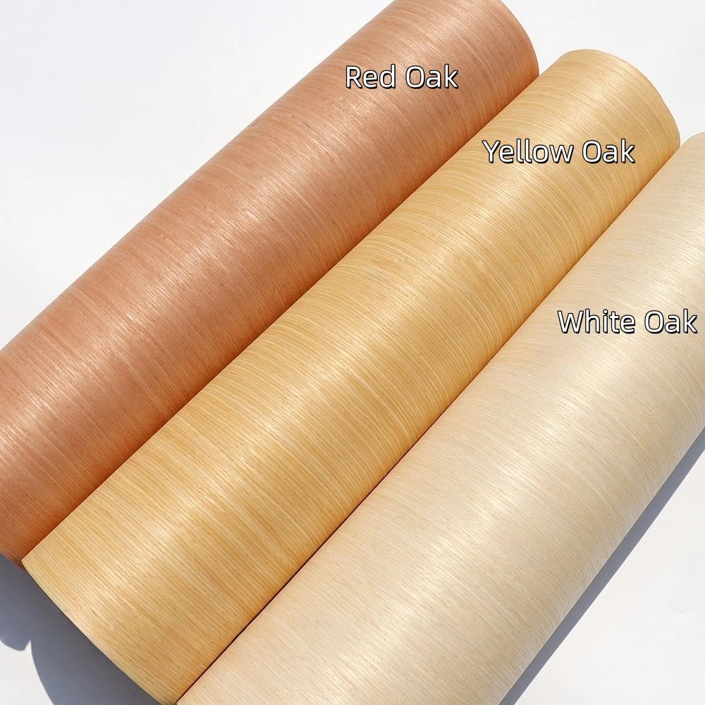 58x250cm Oak Straight Grain Engineered Wood Veneer for DIY Furniture Cabinet Door Wall Panel Interior Craft Decoration