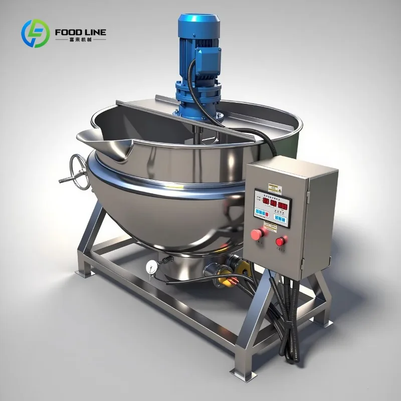 Automatic Stirring Electric Tilting Jacketed Kettle for Professional Jam Making Commercial Custom