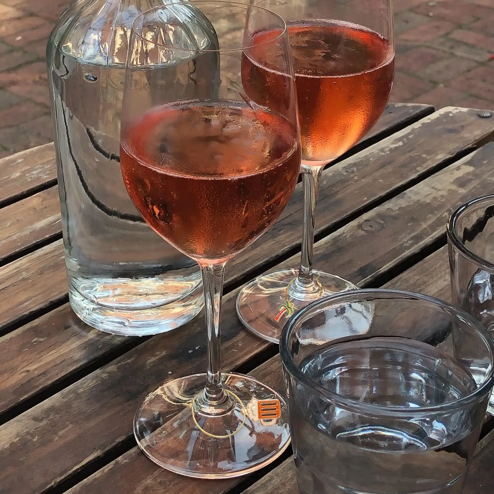 18pcs Wine Glass Charms - Stainless Steel Drink Markers for Parties, Reusable Wine Ring Tags for Glass Identification