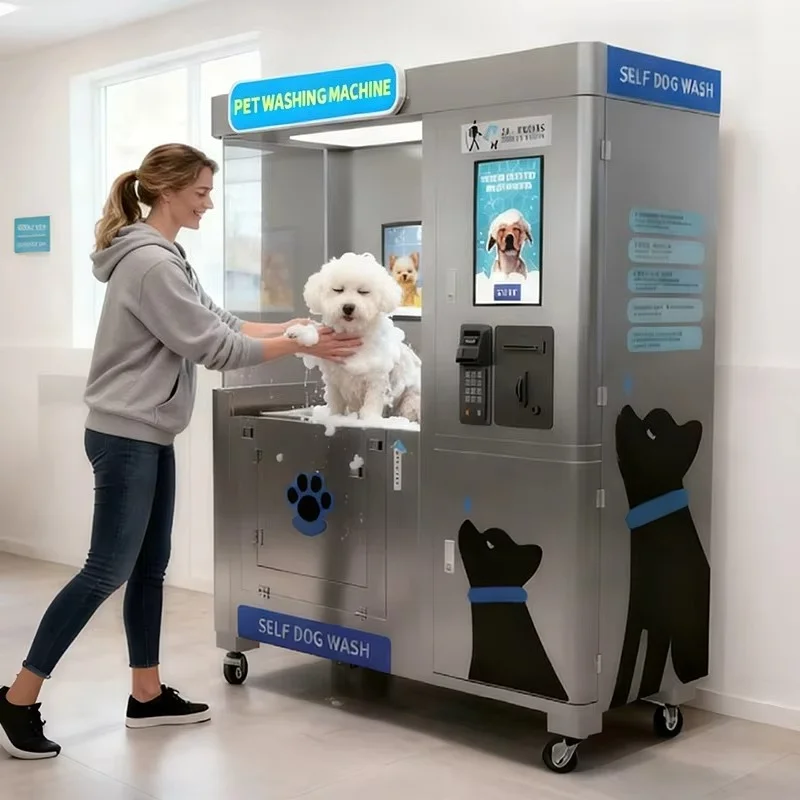 Customized Self Service Pet Washing Machine Electric Motor Dog Cat Cleaning Bath Station Commercial Vending Device
