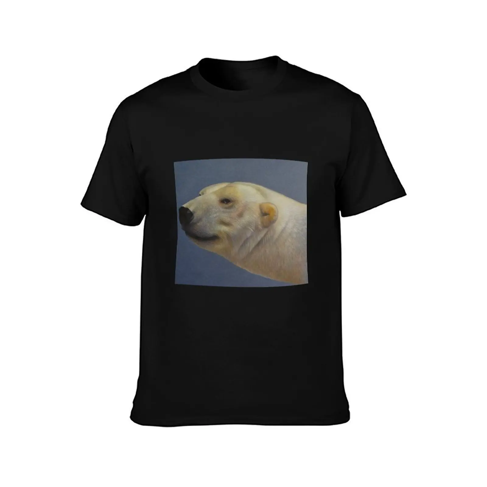 Polar Bear Profile T-Shirt Basic All Season Solid T-Shirt