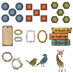 Tag & Bookplates Cutting Dies Decor Frames, Feathered Friends Birds Metal Die Cuts For DIY Scrapbooking Album Card Making Decora