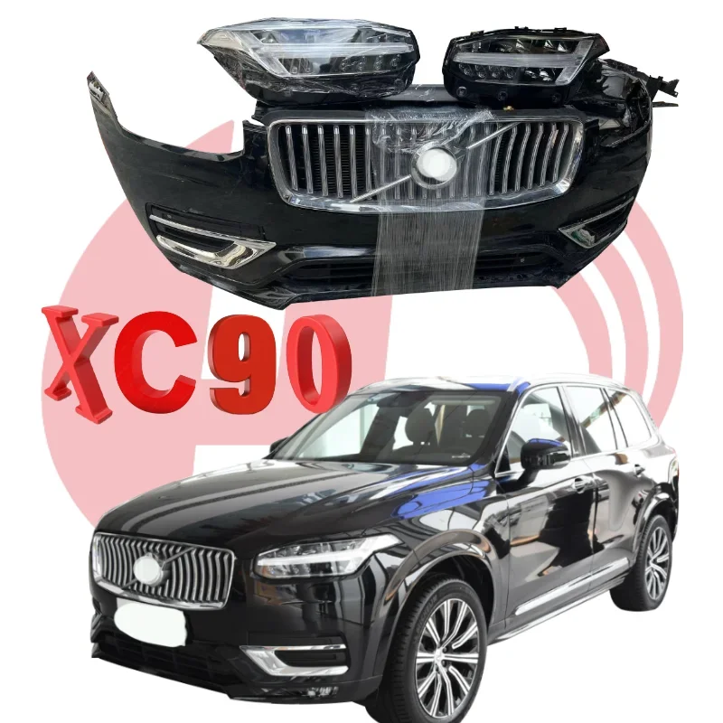 Original Body kit for 2019 2020 2021 Volvo  XC90 Front Bumper Assembly Front Mouth Upgrade Kits Headlight with Module for Volvo