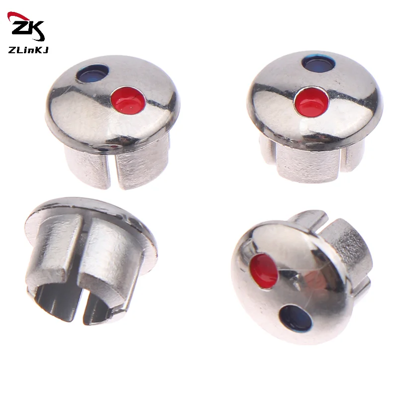 10Pcs Faucet Handle Hot Cold Water Sign Red Blue Label Decoration Cover Kitchen Bathroom Mixer Tap Indicate For Faucet Handles
