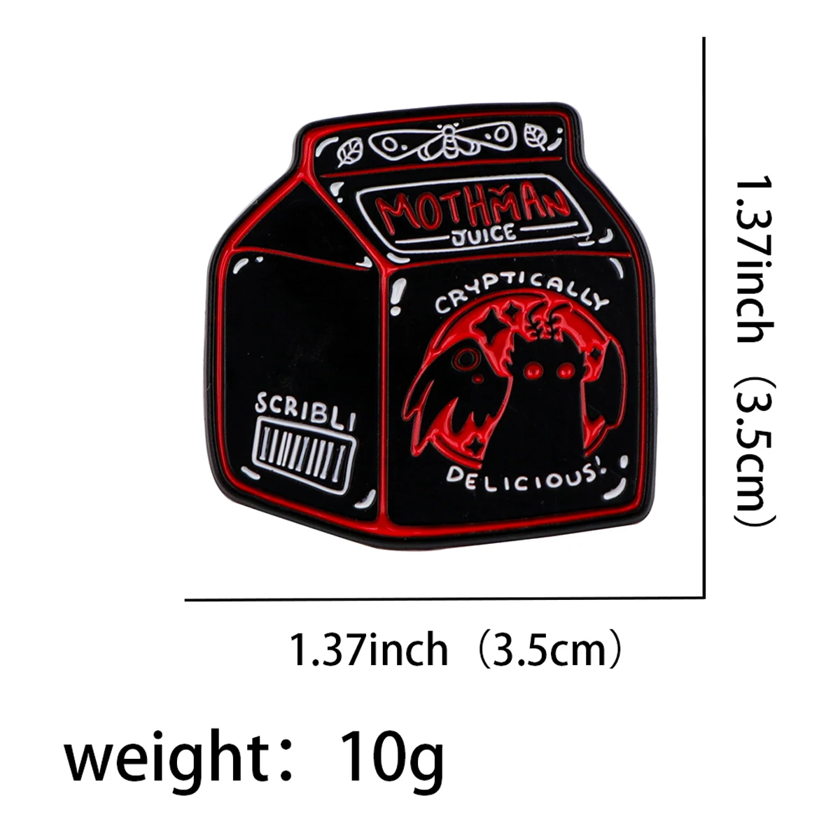 Mothman Juice Enamel Pin Horror Brooch Pines Lapel Pins Badge on Backpack Clothing Accessories Punk Jewelry Halloween Gifts