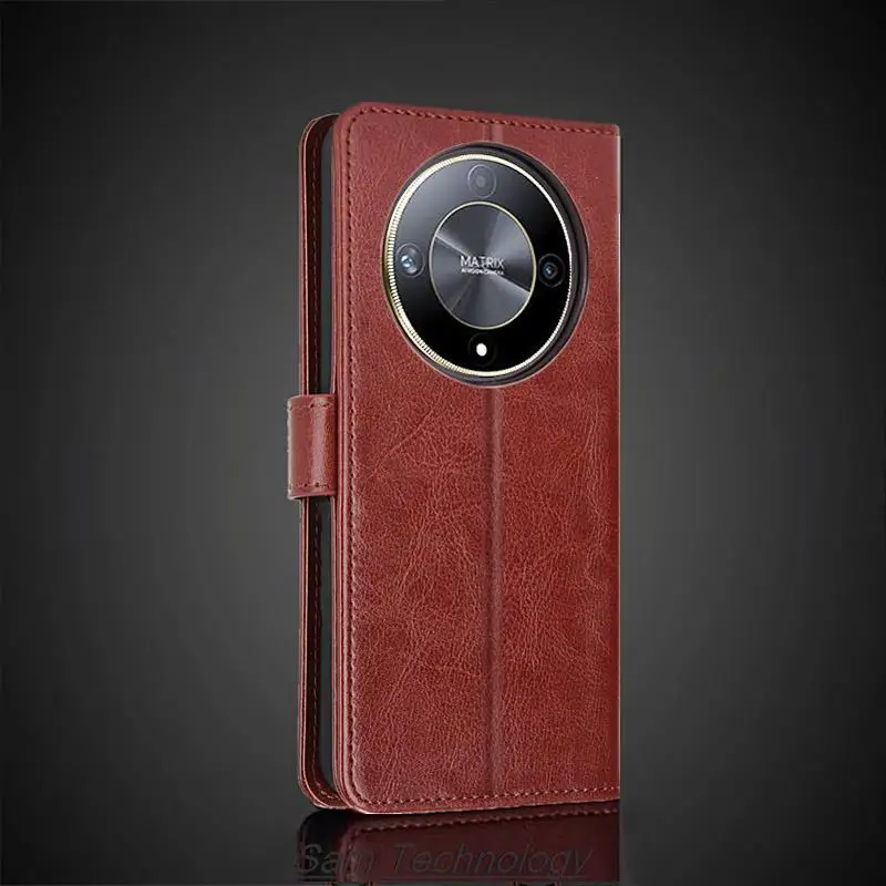 화웨이 명예 매직 6 라이트/Magic6 라이트 5G Pu 가죽 플립 커버 레트로 지갑 케이스 Capa Fundas Coque 용 카드 홀더 커버 케이스