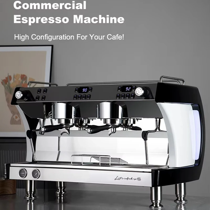 

CAFOVO Gemilai G3201 Double-head Semi Automatic Espresso Maker 3 Boilers Rotary Pump DTCS ContrGol Commercial Coffee Machine