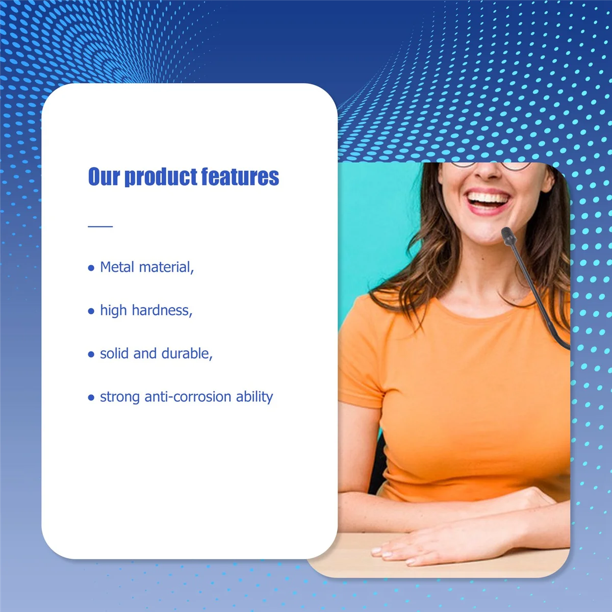 Micrófono de DJ dinámico profesional para mezclador, micrófono de disco dedicado para gritar, barra KTV, micrófono de DJ con cuello de cisne