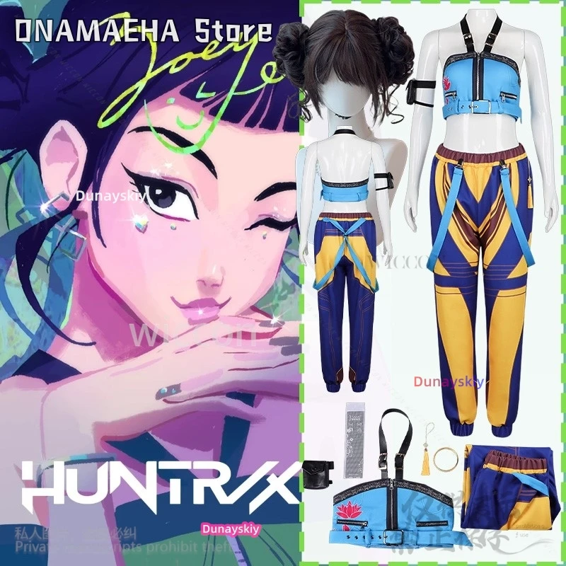 

Anime Movie Demon Kpop Girl Group Cosplay Zoey Singing Costume Jirai Kei Girls Punk Y2K Halter Backless Top Halloween Party Cos