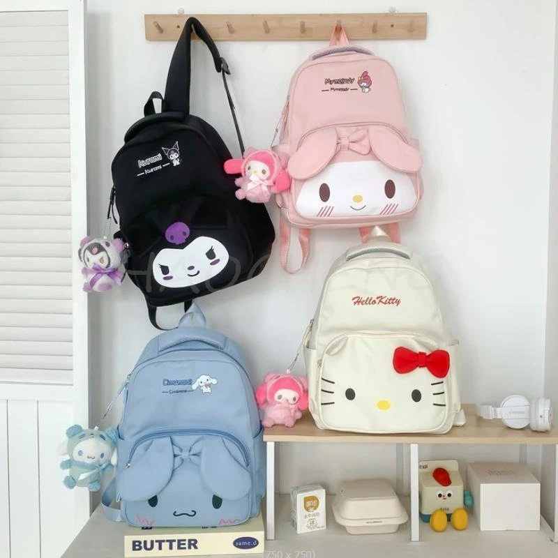 Lovely Kuromi Melody Casual Simple Student Backpack Large Capacity Children's Schoolbag School Travel Unisex Laptop Backpack