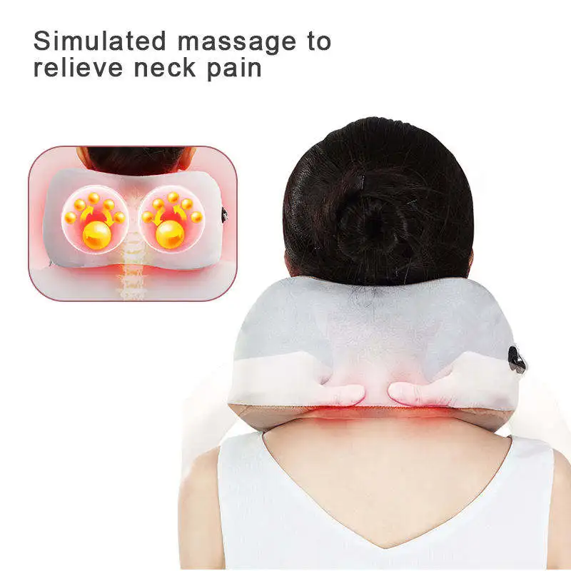 Shiatsu Massager Pillow Back and Neck Kneading Shiatsu Heat Massage Pillow