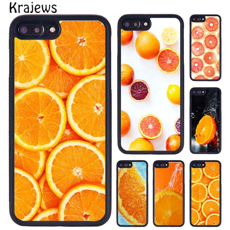 Krajews Fresh Citrus Orange Fruit Phone Case For iPhone 16 15 14 X XR XS 11 12 mini 13 Pro MAX Plus cover shell coque