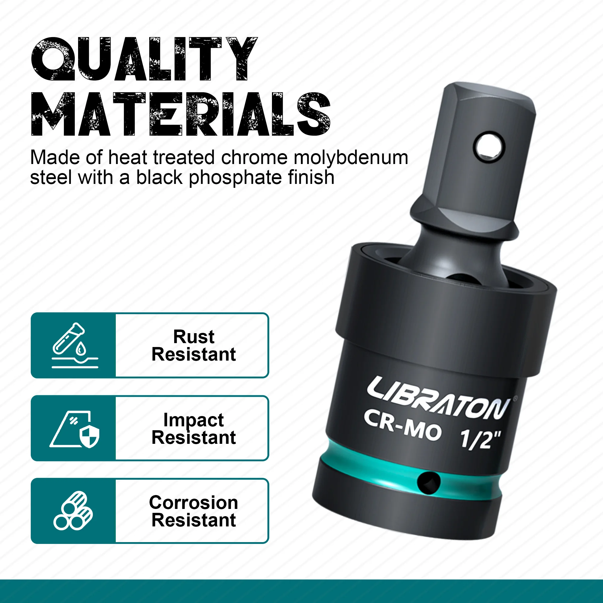 3 قطعة مجموعة مقابس دوارة تمايل المقبس تأثير قطب مجموعة مقابس العالمي المشترك المقبس 1/4 "3/8" 1/2 "Cr-Mo الصلب محرك مجموعة 360 ° #3