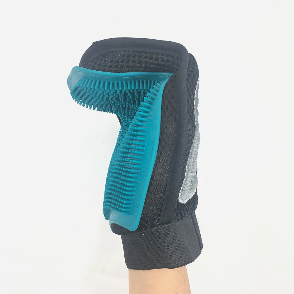 

Pet Grooming Glove Brush Double-Sided Cat Dog Hair Remover Massage Tool Flea Detection Comfortable Grip Supple Material