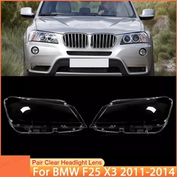 For BMW X3 F25 F26 2011 2012 2013 Headlight Transparent Shell Cover Headlight Glass Headlamp Lens Lampshade