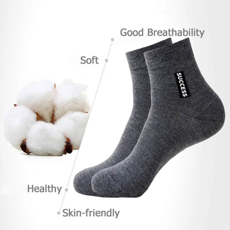 6Pairs Breathable Cotton Soft Sports male Socks Bamboo Fiber Autumn Winter Socks Men Deodorant Business High Quality Ankle Socks