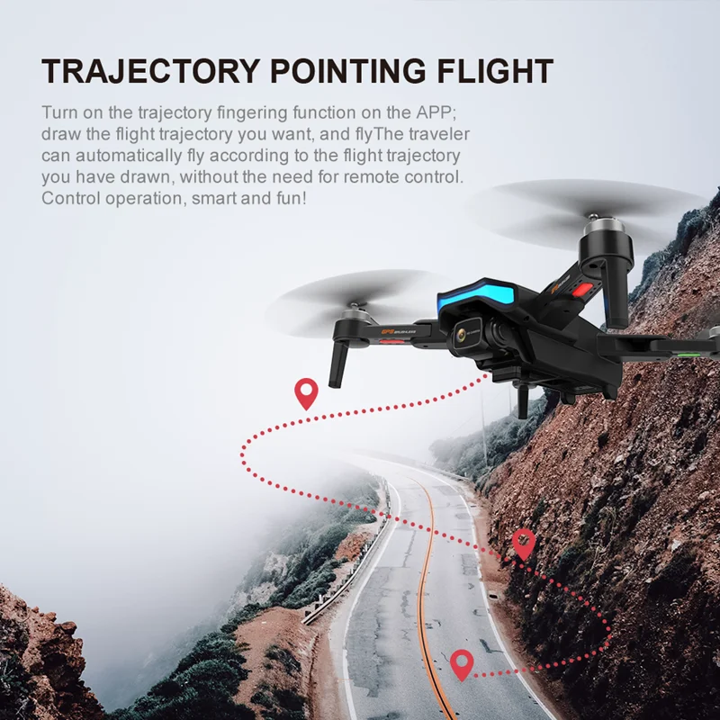 Drone Global F188 kamera HD 1.080 P, pesawat nirawak Mode tanpa kepala waktu terbang panjang 21 menit Remote kontrol dengan WIFI FPV dan H