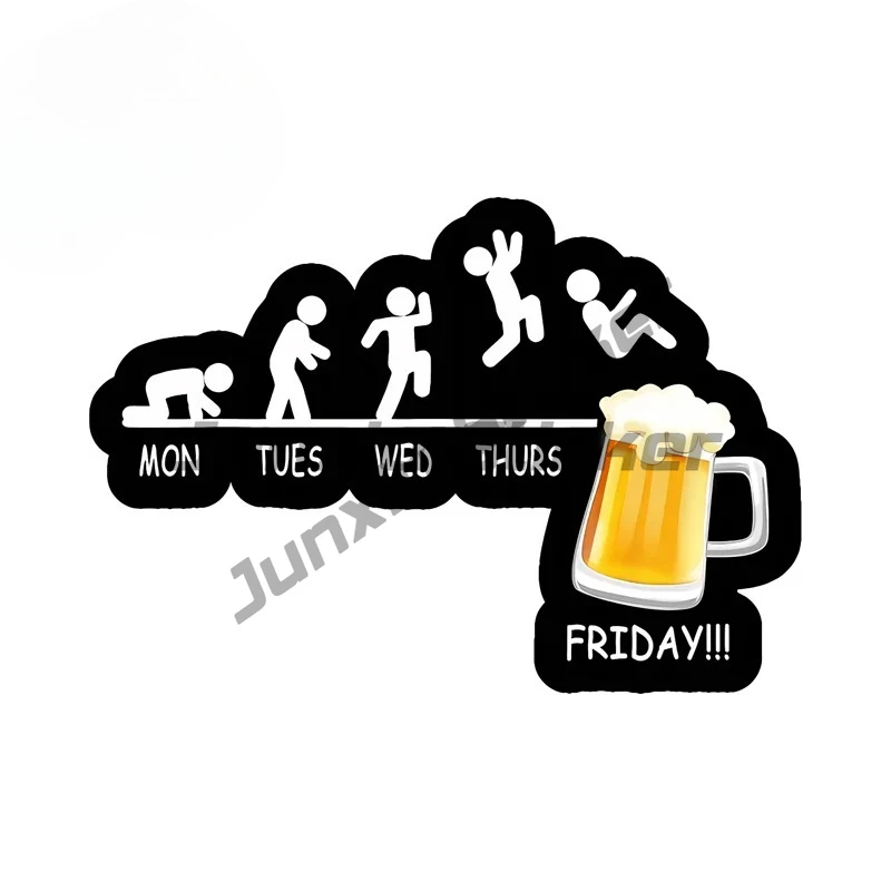 

Funny Beerthday Car Stickers Creative Tumbler Summer Cartoon Trunk Vinyl Decal Material Refrigerator Creative Decor