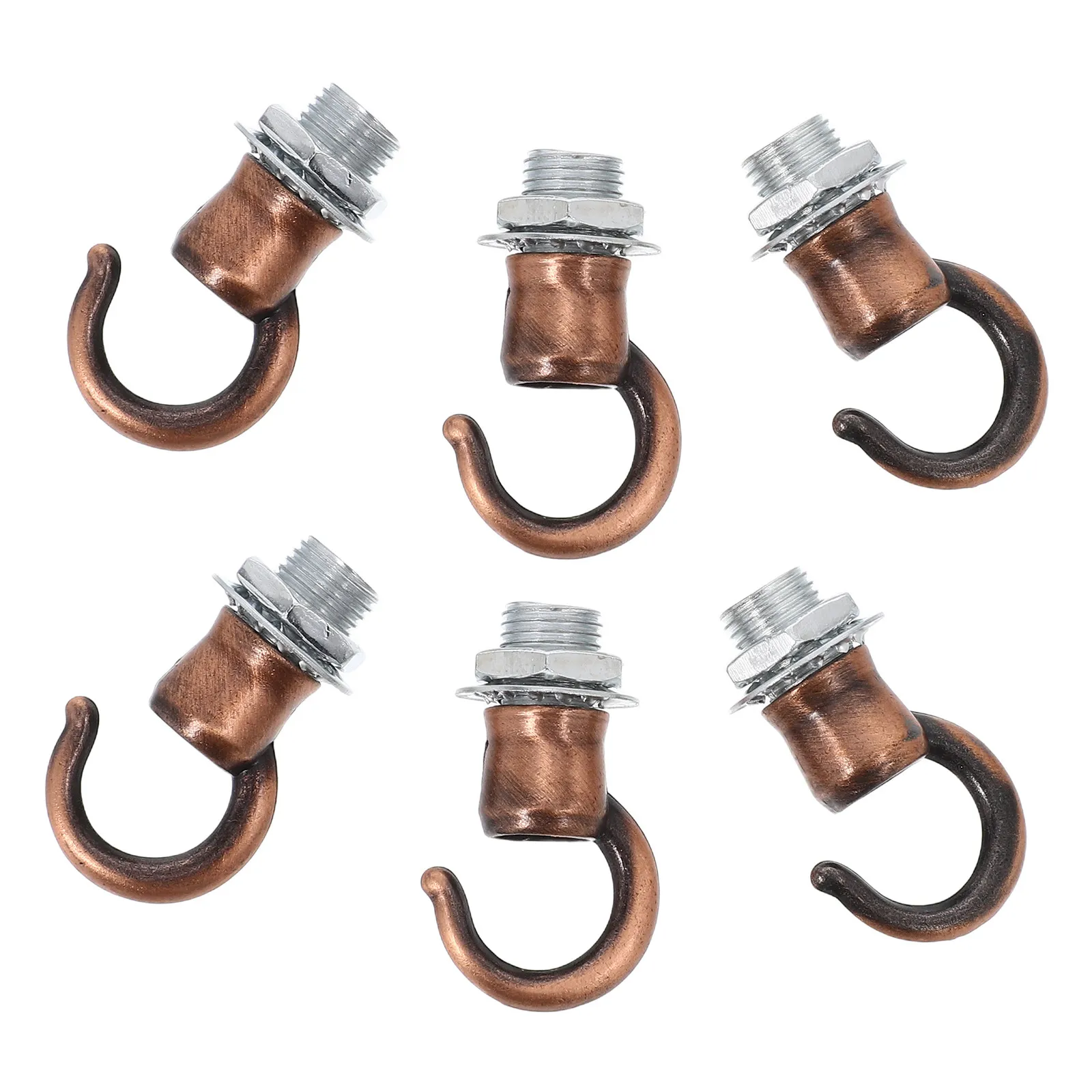 6Pcs Versatile Open Hook Lantern Hanger Zinc Alloy Heavy Duty Ceiling Mount for Pendant Lights Chandeliers Lamp Fixtures