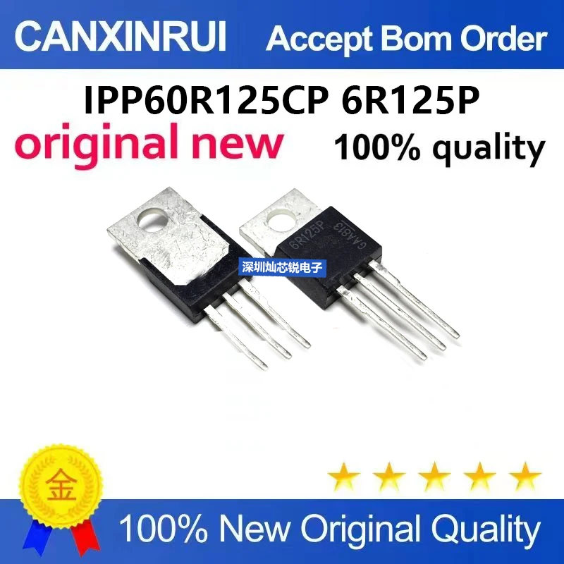 (5-100pieces)Brand New IPP60R125CP 6R125P N-Channel MOSFET 600V 25A TO-220
