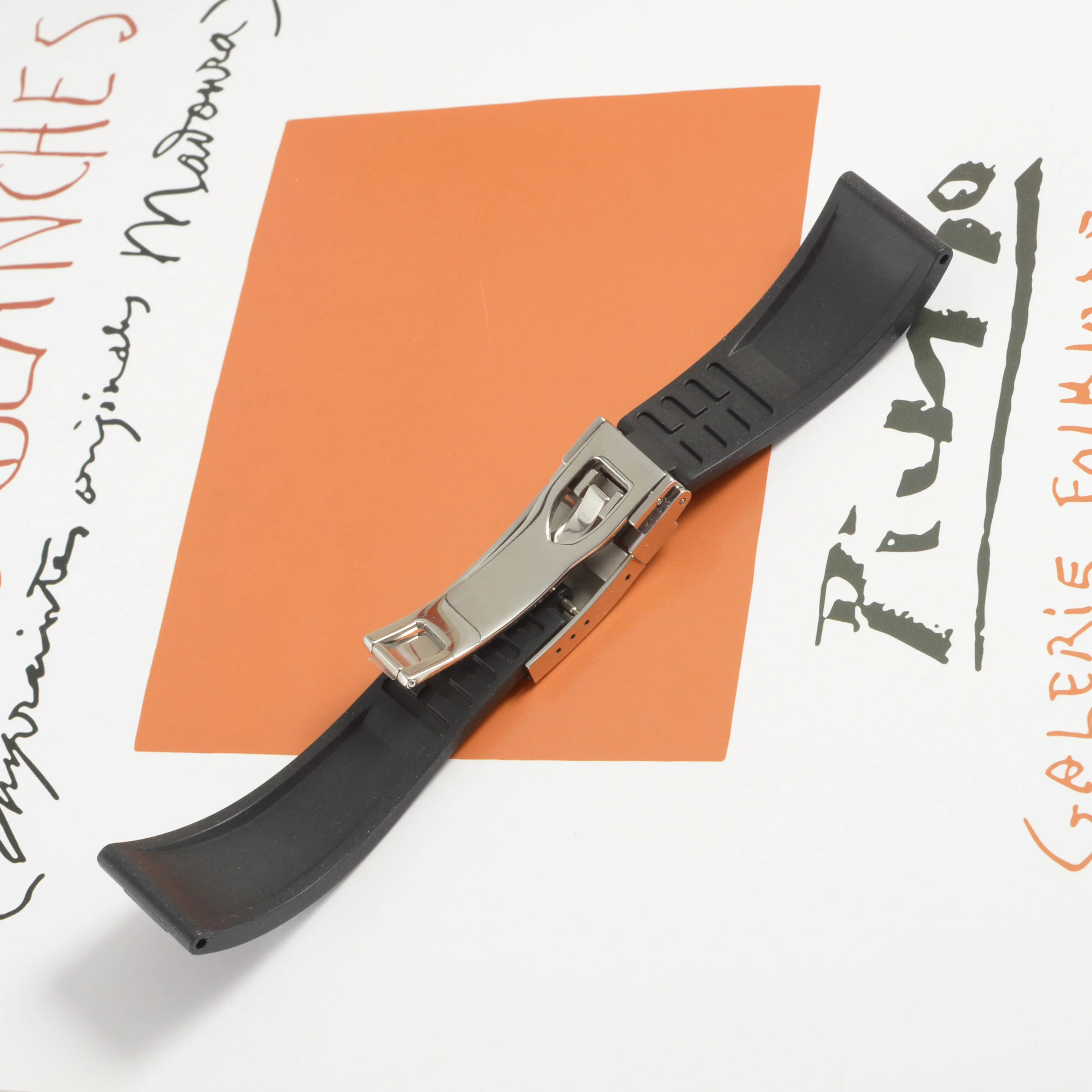Soft Rubber Strap for Tudor 39mm 1958 BB58 Black Bay Panda Pro Black Shield Watchband Steel End Linker 20mm