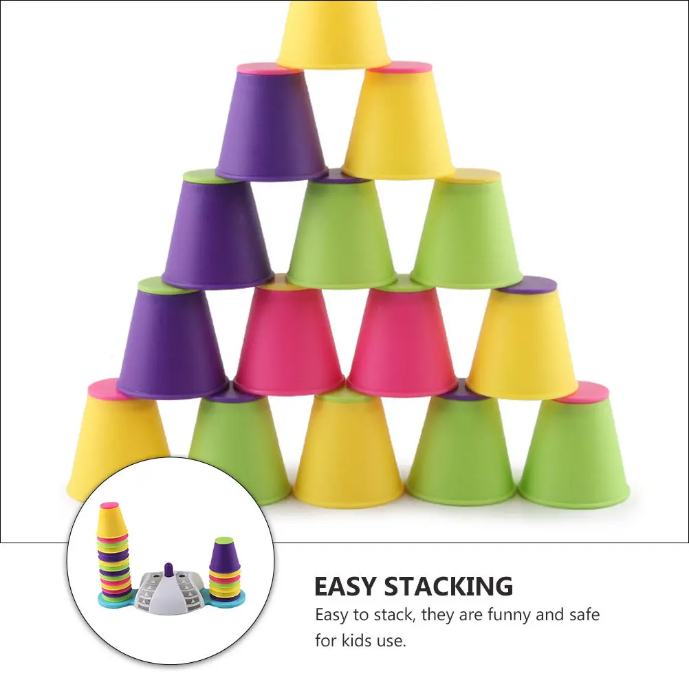 1Set Educational Early Learning Stacking Cups Color Sorting Playing Set Improve Cognitive Skills Kids Toys Folding Toys