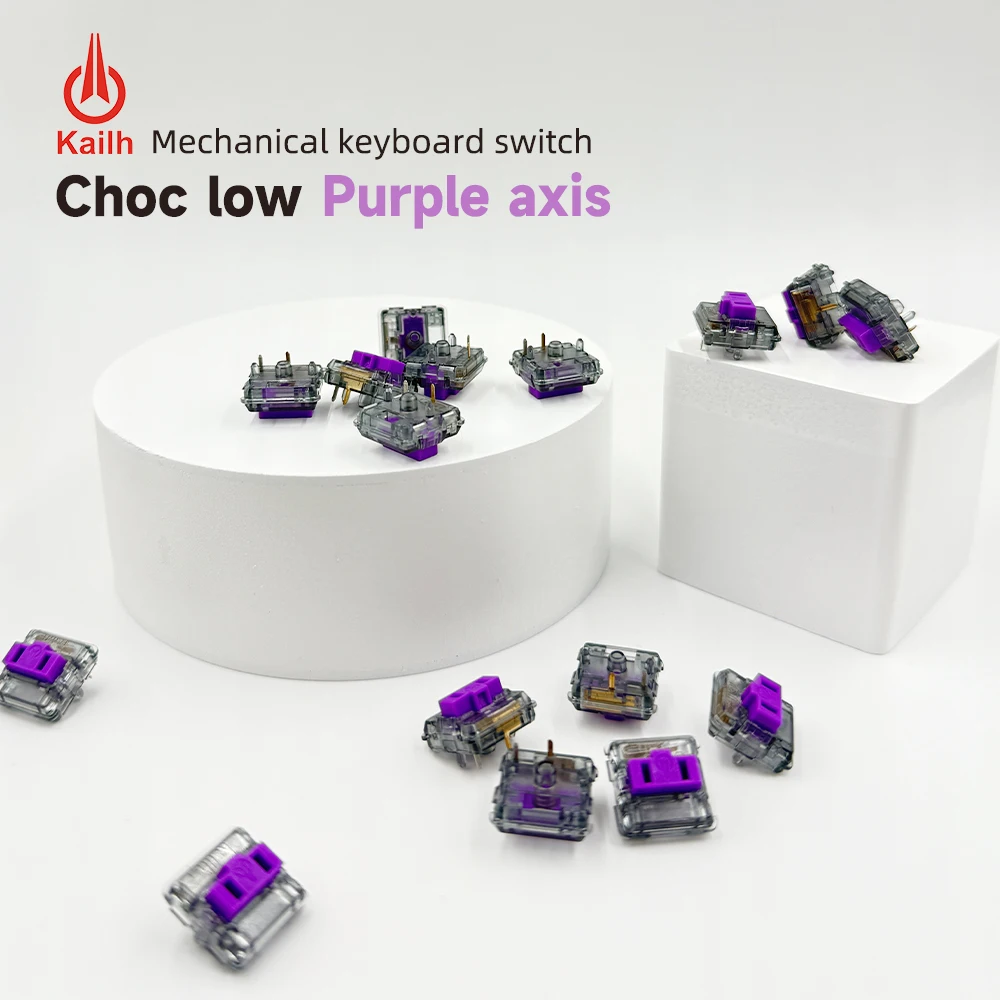 

Kailh low profile Switch Chocolate Keyboard Switch RGB SMD kailh Mechanical Keyboard Linear hand feeling 25g Purpz Switch