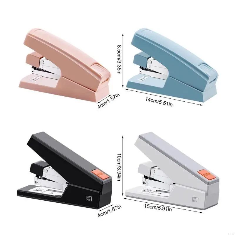 دباسة شديدة التحمل مع 1000 دباسة سعة 50 ورقة ومقبض مريح ودباسة موفرة للعمالة للوازم المكتبية المدرسية K1KF