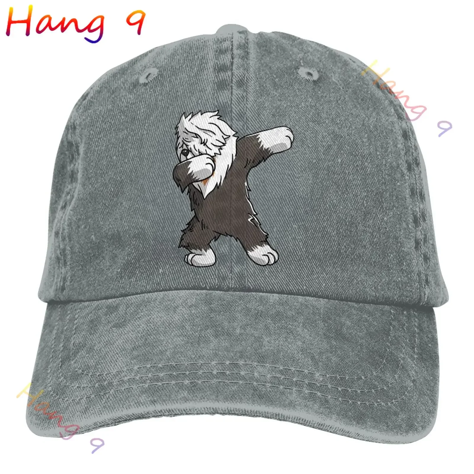 Old English Sheepdog Dog Baseball Caps Funny Unisex Soft Casquette Cap Fashion Denim Hat Vintage Adjustable Black