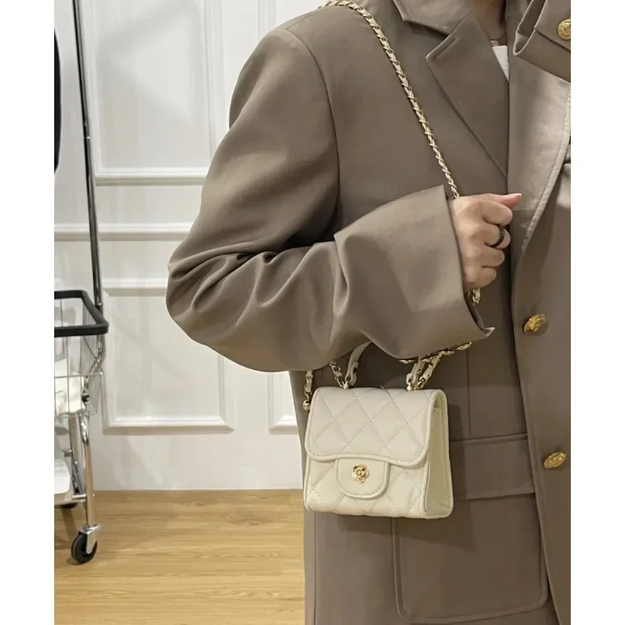 

Новая модная мини-сумка Xiaoxiangfeng, портативная маленькая квадратная сумка премиум-класса, женская нишевая цепочка с ромбами, универсальная сумка через плечо