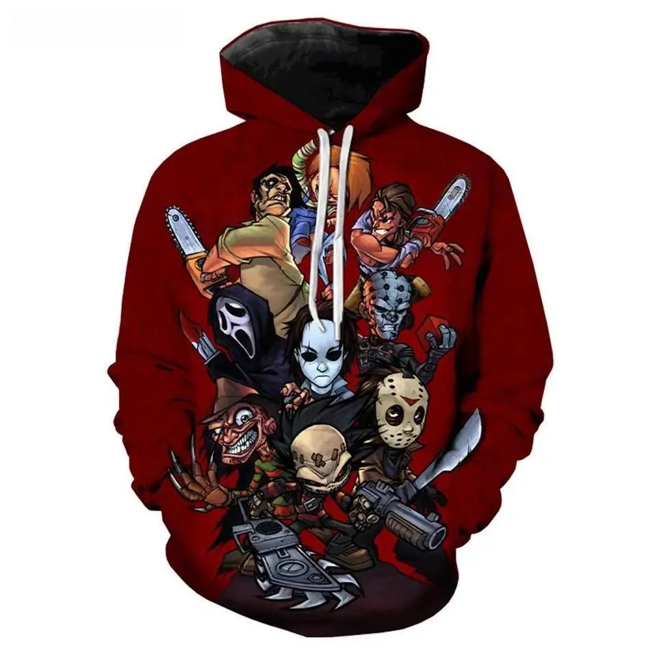 2024 Men Women Fashion Casual Pullover Streetwear Hoodies Halloween Kills Horror Movie Michael Myers 3D Print Hoodie Sweatshirts