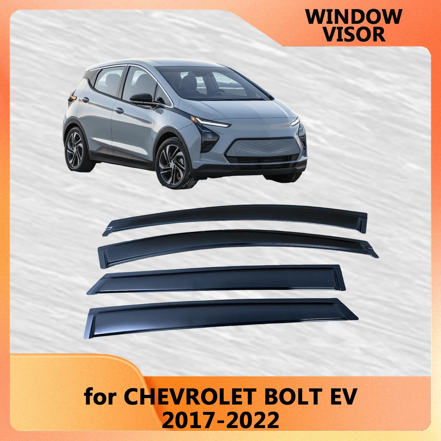 

Для Chevrolet BOLT EV 2017 2018 2019 2020 2021 2022, ветровые дефлекторы, защита от дождя, дверной козырек, оконный козырек