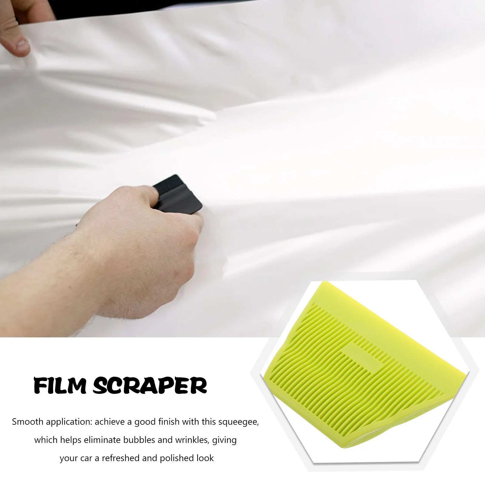 Пластиковый скребок для автомобильной пленки, прочный инструмент для нанесения пленки, гладкий скребок для обоев «сделай сам», многофункциональный авто