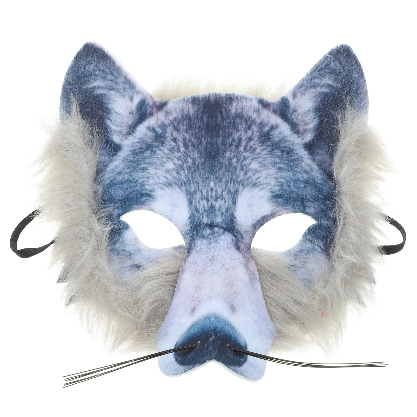 1pcs Wolf Mask Halloween Half Face Lifelike Wolf Mask Party Playing Props Animal Party Mask Unisex Party Props