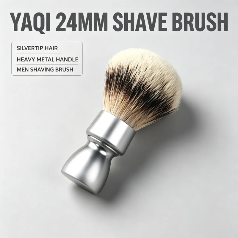 vente-flash-2026-brosse-a-raser-professionnelle-pour-hommes-yaqi-24-mm-avec-manche-en-metal-lourd-et-poils-argentes