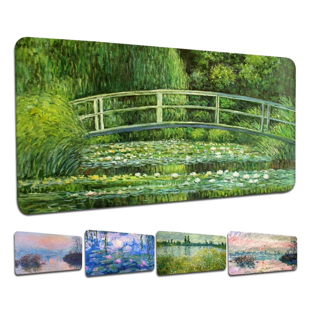 Claude Monet Painting Art Mousepad New Rubber Mouse Durable Desktop Mousepad Size For Game Keyboard Pad For Gamer