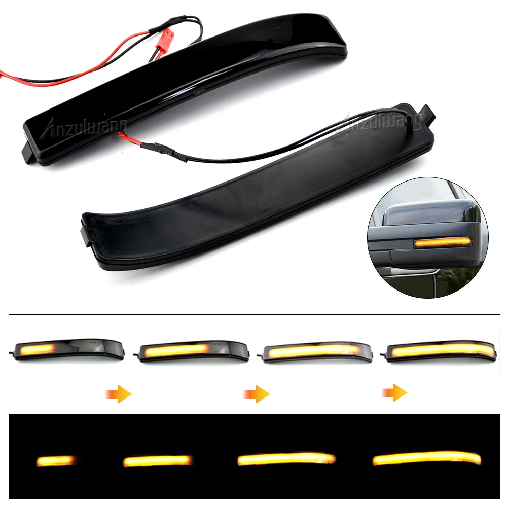 

Smoked LED Side Wing Dynamic Turn Signal Light Flowing Rearview Mirror Indicator Blinker Light for Ford F150 SVT Raptor 09-2014