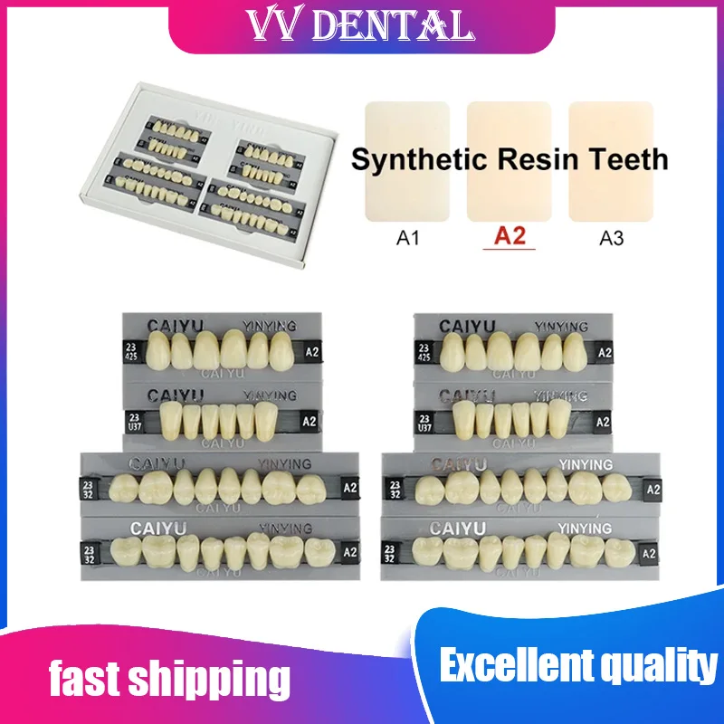 

Three layer synthetic resin teeth Denture False Teeth Anterior Posterior Artificial Temporary Tooth Prosthesis Model Synthetic