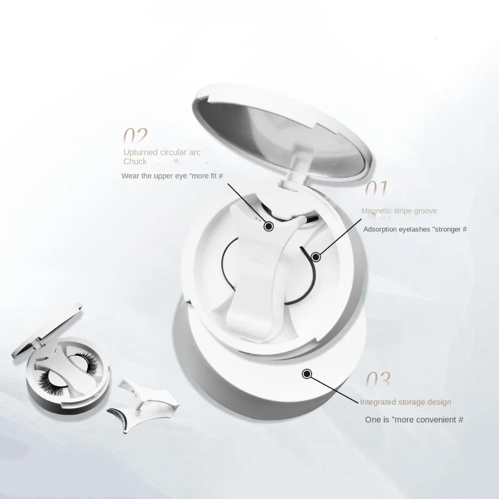 Glue Free Magnetic False Eyelashes DIY Reusable Magnetic Eyelashes with Clip Individual Makeup False Eyelash Clusters Girls