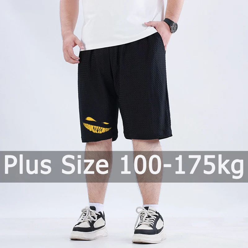

Men Casual Shorts Plus Size 110-175kg 5XL 6XL 7XL Summer Oversized Loose Sweatpants Elastic Waist Pants Big Size Men Clothing