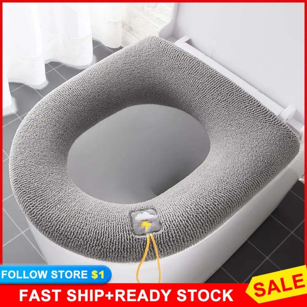 Toilet Cover Knitted Universal Toilet Seat Cover Wholesale Household Toilet Collar Bathroom Accessorie Toilet Seat Cushion