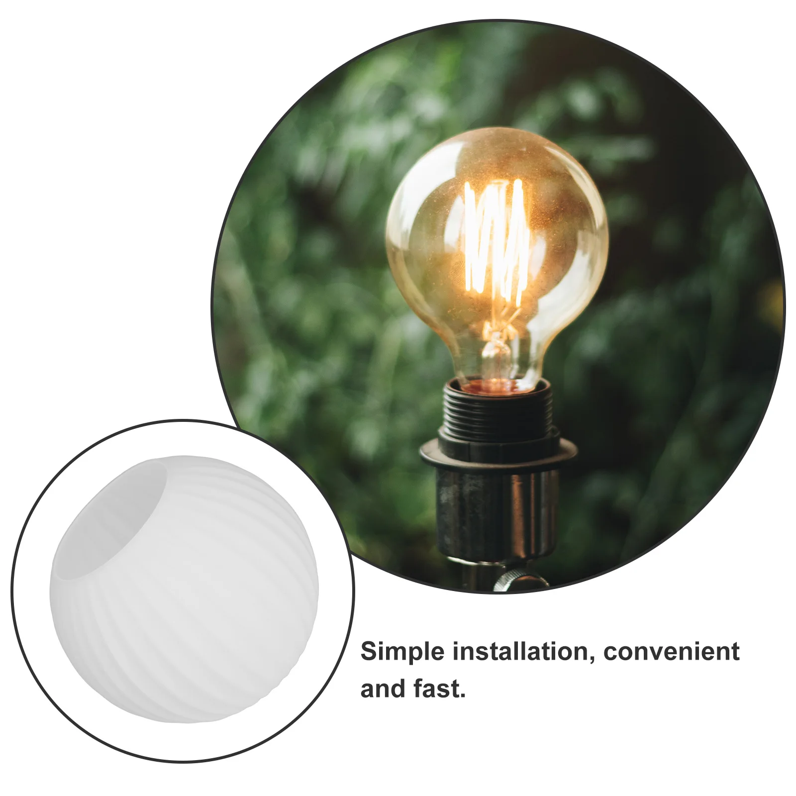 Elegant Frosted Striped Glass Globe Lampshade Pendant Ceiling Light Fixture Replacement Easy Setup Pendant Lights Shade