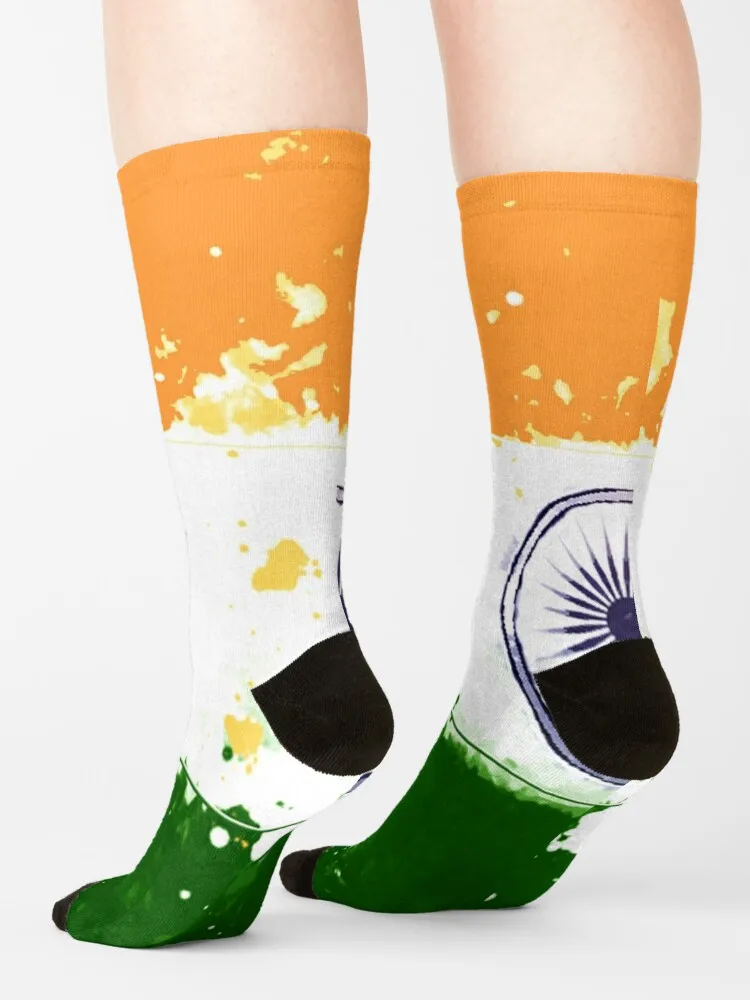 India Grunge Flag Socks Socks For Men Mens Tennis