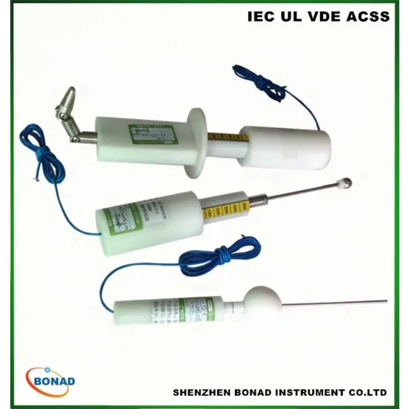 IEC 60529 ip1x ip2x ip3x ip4x con sonda de prueba de empuje ABCD 12mm sonda de dedo de prueba articulada con empuje