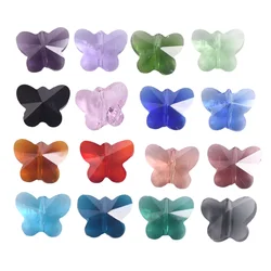 10 stücke 14mm Schmetterling Form Facettierte Kristall Glas Lose Handwerk Perlen für Schmuck, Die DIY Handwerk
